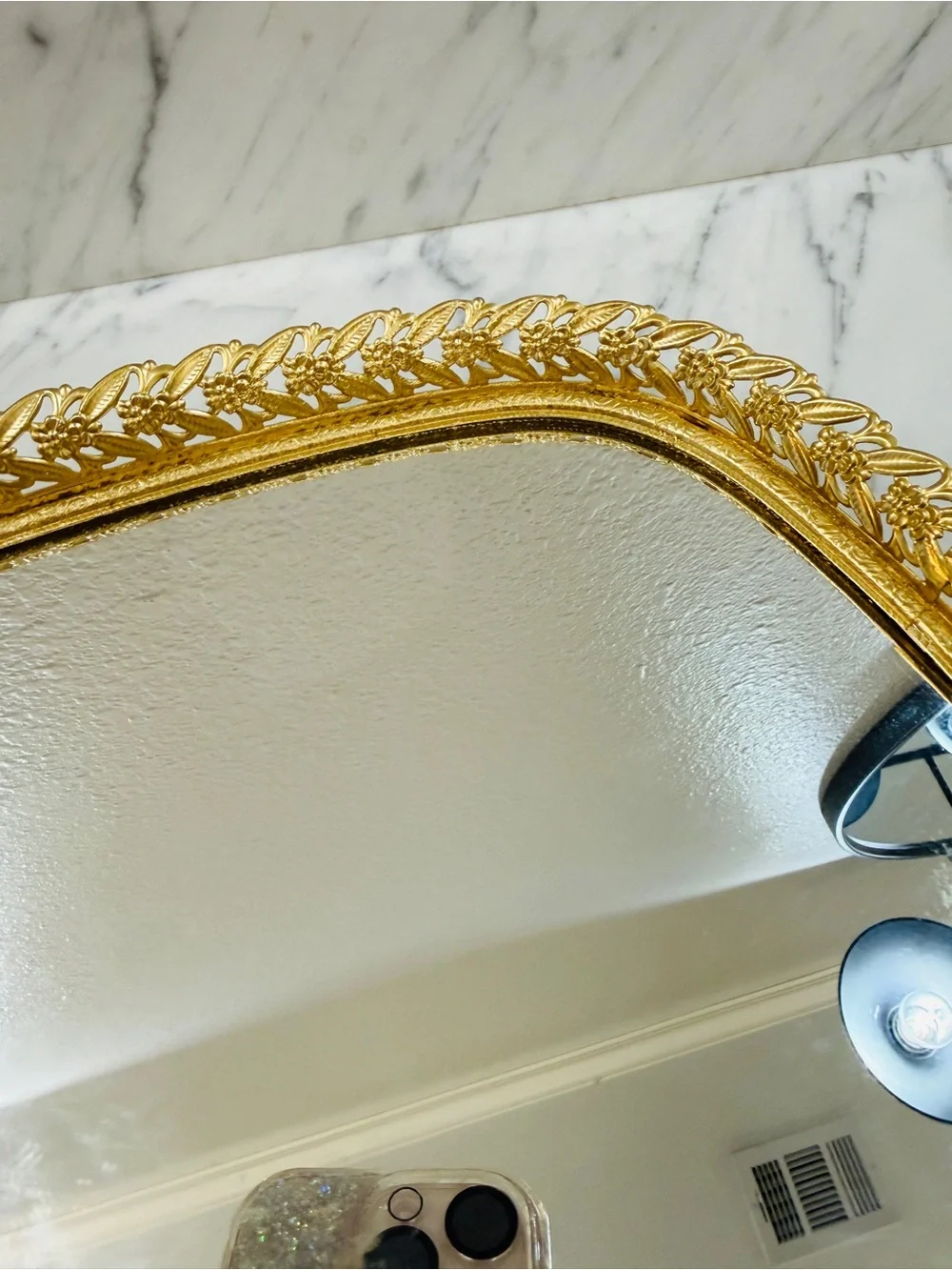 Vintage Hollywood Regency Vanity Mirror/Tray
